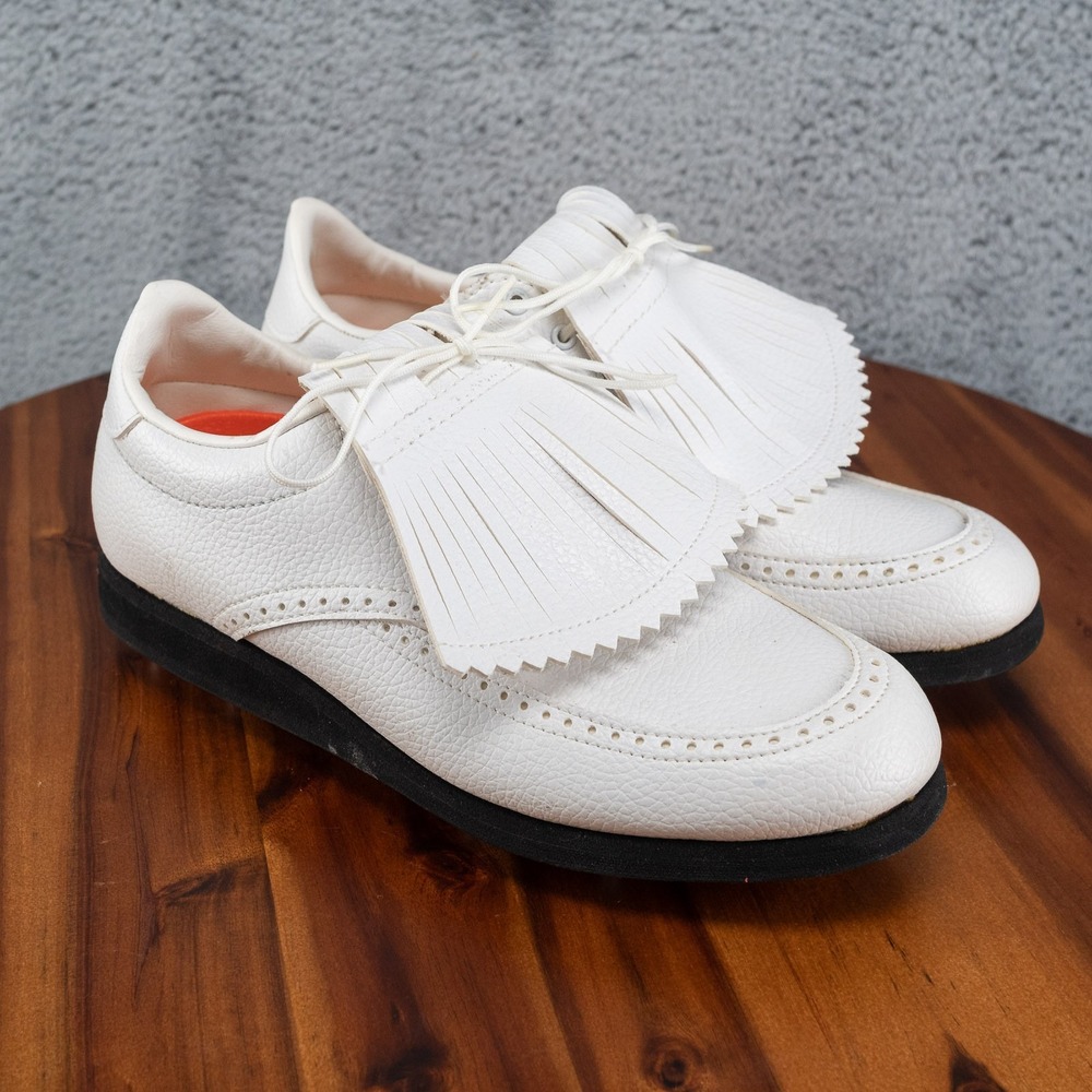 Vintage Womens Etonic Made in USA White Golf Shoes Size 6.5 M